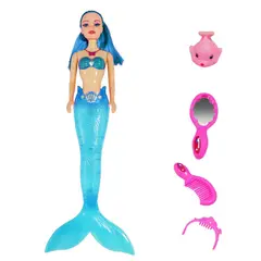 DAYOSHOP - Muñeca Princesa Sirena Luces Niña Accesorios Juguete