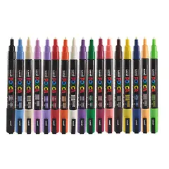 POSCA - Marcador Gráfico Pc-3m Set X 17 Colores Punta Fina