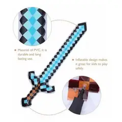 GENERICO - Espada Minecraft De Diamante 60 Cm Inflable Juguete Niños