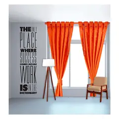 ADVANCE - Cortina moderna NARANJA jacquard sala o habitación 280cm x 210cm