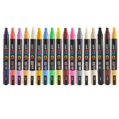 POSCA - Marcador Gráfico Pc-5m Set X 17 Colores Punta Media
