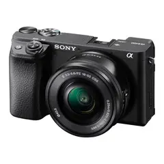SONY - Camara Alpha 6400 Kit lente 16-50 mm 24,2 MPX 4K