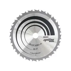 BOSCH - Disco Hoja Sierra Circular Para Madera 235mm (9 1/4 ) 24 D