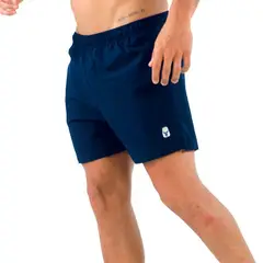 NO RULES - Pantaloneta deportiva hombre ajustada azul oscuro_..