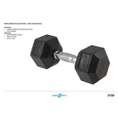 SPORTFITNESS - MANCUERNA HEXAGONAL 10KG ENCAUCHETADA -SPORTFITNESS