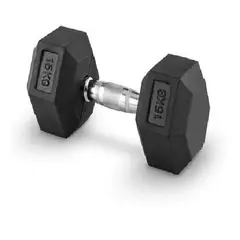 SPORT FITNESS - MANCUERNA HEXAGONAL 15KG ENCAUCHETADA -SPORTFITNESS