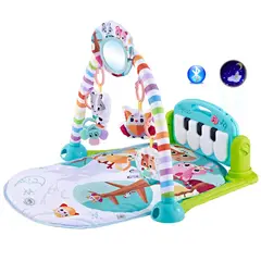 JON DI GROUP SAS - Gimnasio Piano para Bebes Con Proyector - Bluetooth Azul