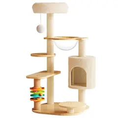 WOOD PETS - Maos Pets Gimnasio Torre Rascadora Para Gatos - Obsequio