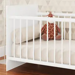 MUEBLES 2020 - Cuna Jaén Blanco Con Ajuste de Altura