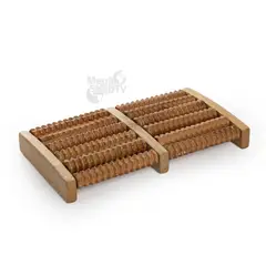 STYLE STARS - Rodillo Masajeador pies doble en madera relajante maderoterapia