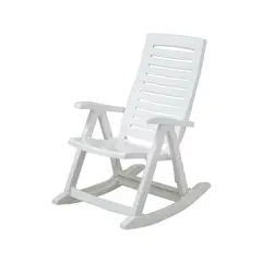 RIMAX - Silla Plastica Mecedora Blanco