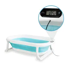 IMPORTADORA MAKA - Bañera Tina Plegable Silicona Con Termómetro._.