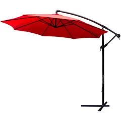 JARDIMEX - Parasol Sombrilla Quitasol lateral 3 metros base roja Sombrilla
