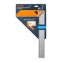TRUPER - Escuadra De Acero Inoxidable Mango De Aluminio 12 / 30cm