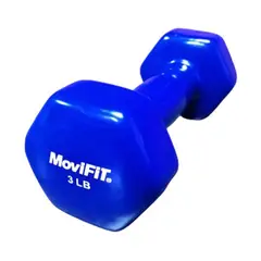 MOVIFIT - Mancuerna encauchetada en vinilo 3 lb