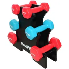MOVIFIT - Soporte 3 niveles para mancuernas en vinilo