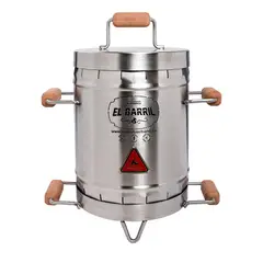 ASADORES EL BARRIL - Mini asador en acero inoxidable