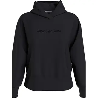 CALVIN KLEIN - Buzo Negro Con Capota De Felpa En Mezcla De Algodón