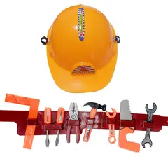 DAYOSHOP - Juguete Set De Casco Herramienta Cinturon 83 Cm Disfraz Niño
