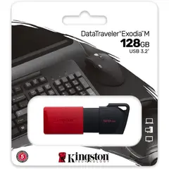 KINGSTON - Memoria Usb 128gb Dtx M, Negra 3.2 Gen 1 Dtxm/128gb