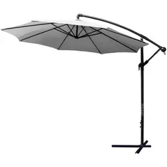 JARDIMEX - Parasol Sombrilla Quitasol lateral 3 metros base blanca Sombrilla-
