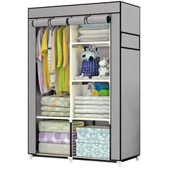 RACK PACK - Armario Closet Doble Desarmable Portatil Gris-