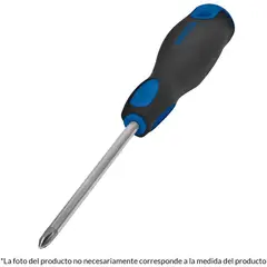 TRUPER - Destornillador punta phillips mango 1/4" x 1 1/2" comfort grip pretul