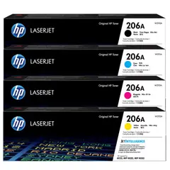 HP - Combo Cartucho de Toner 206A Negro y 206A Colores Original