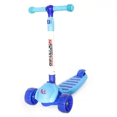 GENERICO - Monopatin scooter patineta para niños plegable luces Azul
