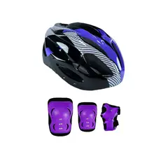 GENERICO - Combo Protecciones Patinaje Casco Rodilleras Coderas Guantes