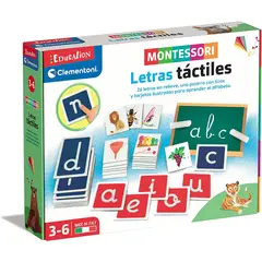 CLEMENTONI - Juego Didáctico Letras Táctiles Tablero Montessori Niños