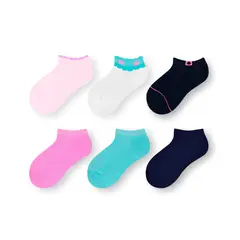 MR HAPPY - Media Calcetin Talonera Semi Acolchada Mrhappy Niña Pack x 6 Pares