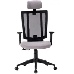 AKIVOY - Silla de Oficina Gerencial Double Espaldar Regulable Brazo 2D Gris