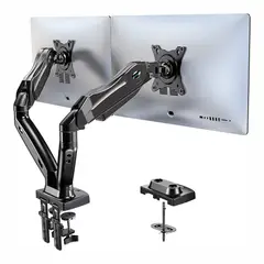 NIA - Base Neumatica De Escritorio Para Monitor Doble 17-33 An-110