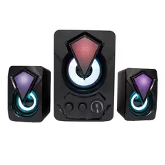 JALTECH - Parlantes Gamer 2.1 G3 Rgb Para Pc / Portátil, 11 Watts Rms