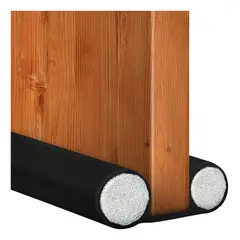 VELBROS - Tapon Puerta Burlete Polvo Sello Protecto Insecto Ruido Olor - Negro