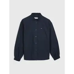 TOMMY HILFIGER - Camisa Niña Con Detalles De Volantes Azul