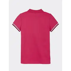 TOMMY HILFIGER - Polo Niña Manga Corta Rojo Esencial