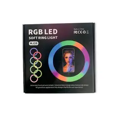 GENERAC - Aro De Luz Rgb Led 26 Cm Con Soporte Para Celular.