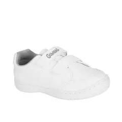GUMBALL - Tenis colegial - escolar Deportivo Unisex papu velcro 23 Blanco