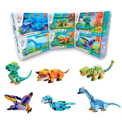 DAYOSHOP - Dinosaurio Figura Armable Pack X 6 Dinosaurios Didactico