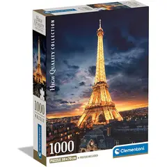 CLEMENTONI - Rompecabezas 1000 Piezas Adultos Torre Eiffel Paris De Noche