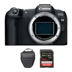 CANON - EOS R8 Mirrorless Solo Cuerpo Memoria 64Gb de 200Mbs Bolso