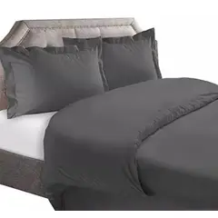 BEDLIFE - Edredón gris oscuro para cama KING 1.800 hilos