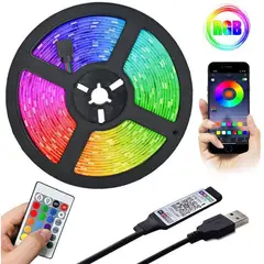 GRUPO B - Cinta led rgb 5 metros luces resistente al agua usb tv hogar