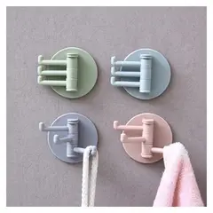 GRUPO B - 1 pieza multifuncional gancho puerta baño/cocina/hogar 3 secciones