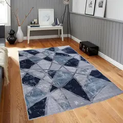 MITAPETE COM - Alfombra Tapete Pie de Cama Turquia Azul 60 X 110cms
