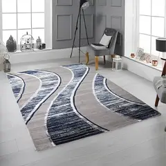 MITAPETE COM - Tapete Moderno Turquia Azul Gris 140 X 200cms