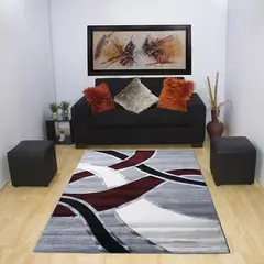 MITAPETE COM - Tapete Moderno Turquia Rojo 140 X 200cms