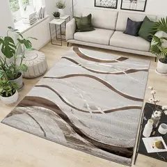 MITAPETE COM - Alfombra Tapete Turquia Café Beige 120 X 170cms